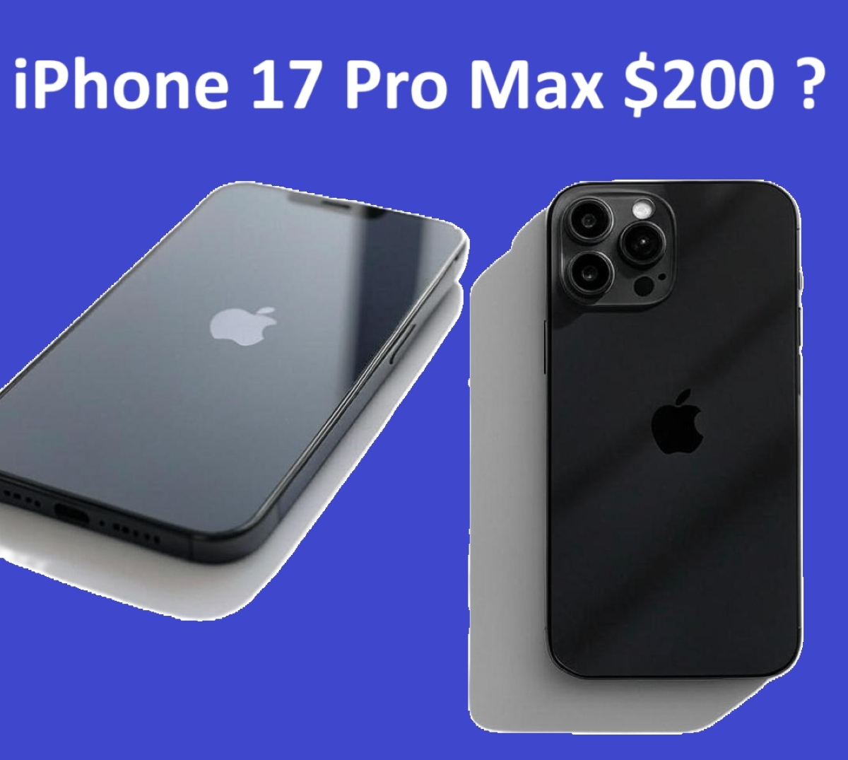 The item is an Apple iPhone 17 Pro max in a satin-black finish. Focus shifts to the iPhone which is the main device, set against the pure white background and shadow. Throughout the other titanium edged phones, the cover is also a (back) set glass and is (back) set glass, perfectly capturing the outdoors. And as with any painter, the Apple iPhone is no exception with its distinctive abstract a4 patterned screen in brilliant technicolor. Photorealistic studio setup and lighting, very fine detailed work, phone as the main attraction in the apple phone household. The set phone is in ratio 2:1 and is dimensioned in 1200x600 pixels.