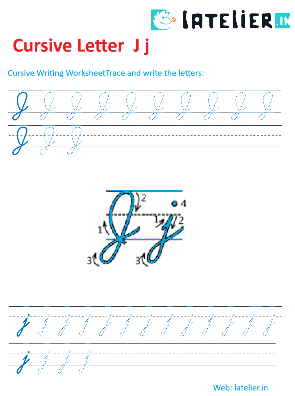 Step-by-step guide to writing cursive J – handwriting practice for beginners." "Practice cursive letter J with worksheets and easy handwriting tutorials." "How to write cursive J – cursive handwriting practice for students." "Cursive letter J practice sheet – learn cursive writing step by step." "Handwriting practice guide: learning to write the cursive letter J.